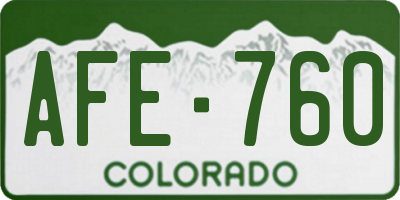 CO license plate AFE760