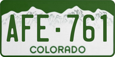 CO license plate AFE761