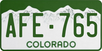 CO license plate AFE765
