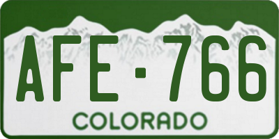 CO license plate AFE766