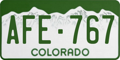 CO license plate AFE767