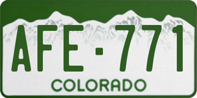 CO license plate AFE771