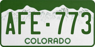 CO license plate AFE773