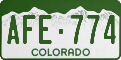 CO license plate AFE774