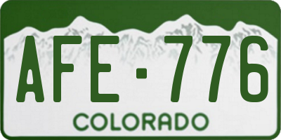 CO license plate AFE776