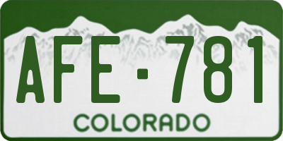 CO license plate AFE781