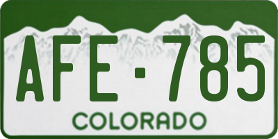 CO license plate AFE785