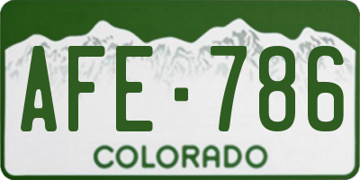 CO license plate AFE786