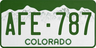 CO license plate AFE787