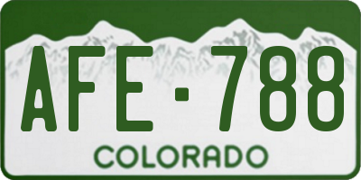 CO license plate AFE788