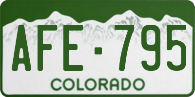 CO license plate AFE795