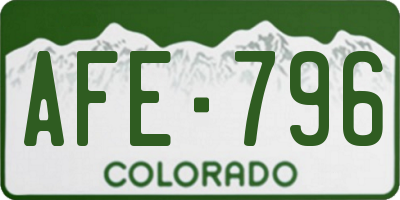 CO license plate AFE796