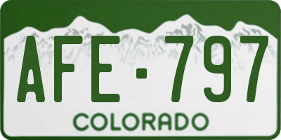 CO license plate AFE797