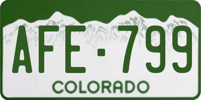 CO license plate AFE799