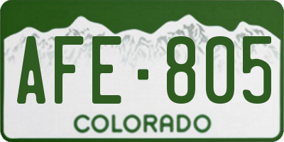 CO license plate AFE805
