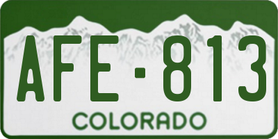 CO license plate AFE813