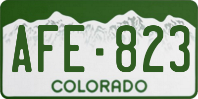 CO license plate AFE823