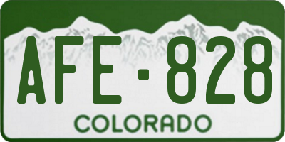 CO license plate AFE828