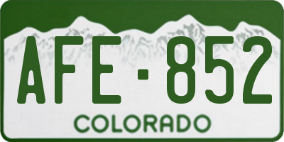 CO license plate AFE852