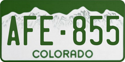 CO license plate AFE855