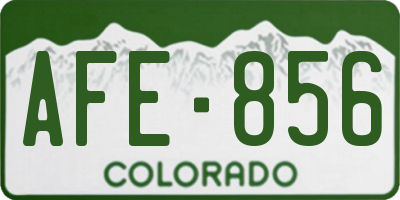 CO license plate AFE856