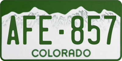 CO license plate AFE857