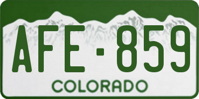 CO license plate AFE859