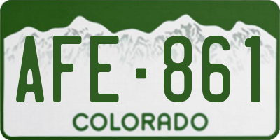CO license plate AFE861