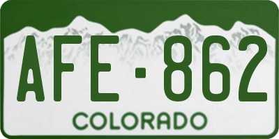 CO license plate AFE862