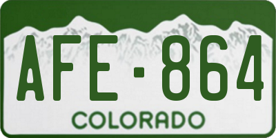 CO license plate AFE864