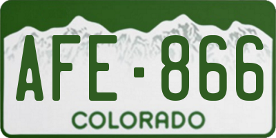 CO license plate AFE866