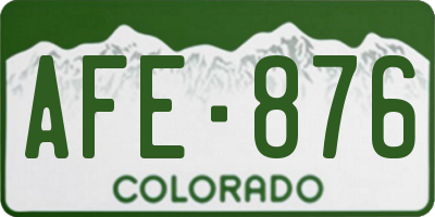 CO license plate AFE876