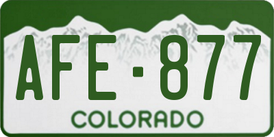 CO license plate AFE877
