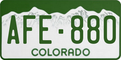 CO license plate AFE880