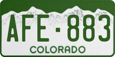 CO license plate AFE883