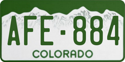 CO license plate AFE884
