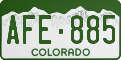 CO license plate AFE885