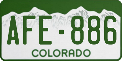 CO license plate AFE886