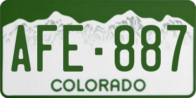 CO license plate AFE887