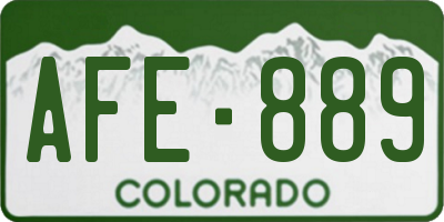 CO license plate AFE889