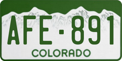 CO license plate AFE891