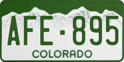 CO license plate AFE895