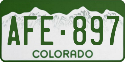 CO license plate AFE897