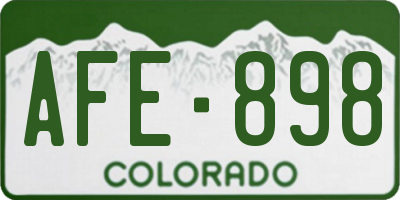 CO license plate AFE898