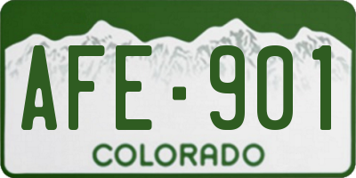 CO license plate AFE901