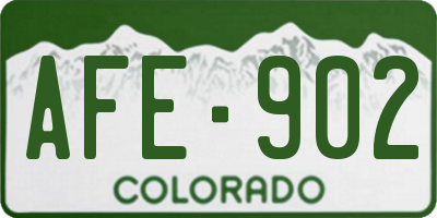 CO license plate AFE902