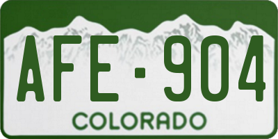 CO license plate AFE904