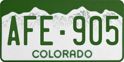 CO license plate AFE905