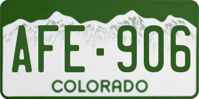 CO license plate AFE906