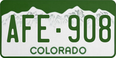 CO license plate AFE908